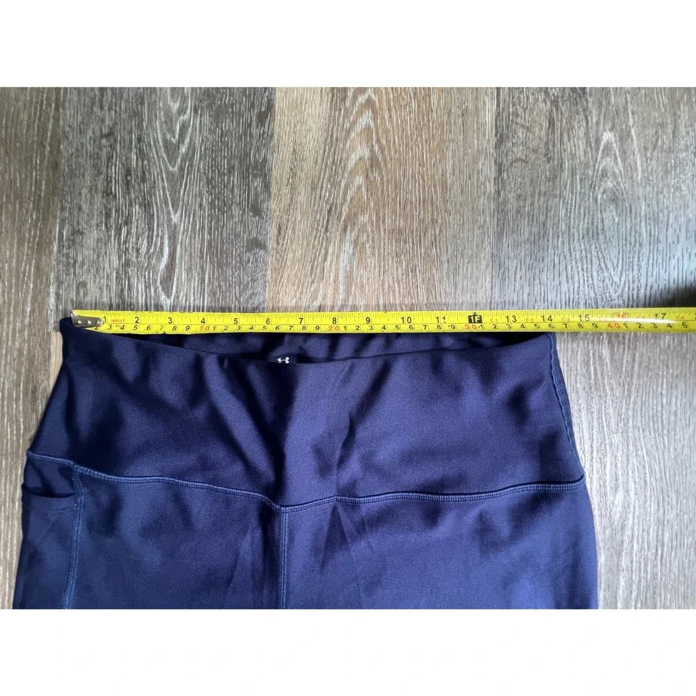Under‎ Armour Compression Leggings Womens 1X Navy Blue High Waisted Pocket
